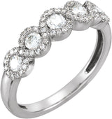 14K White 1/2 CTW Natural Diamond Anniversary Band