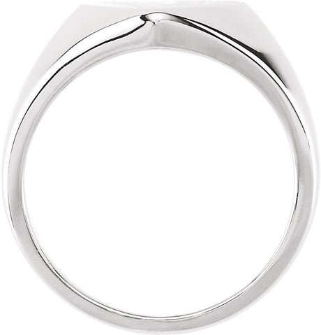 Sterling Silver Heart Signet Ring