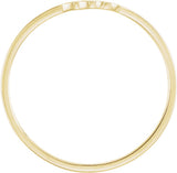 14K Yellow 5x3 mm Oval Youth Cross Signet Ring
