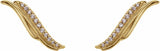 14K Yellow Gold .06 CTW Natural Diamond Ear Climbers