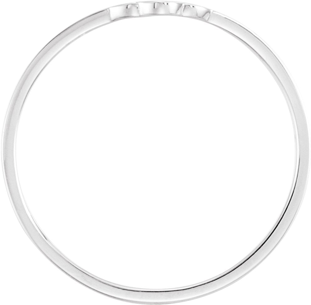 Sterling Silver 5x3 mm Oval Youth Cross Signet Ring