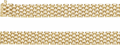 14K Yellow 10.25 mm Panther 7"  Chain 