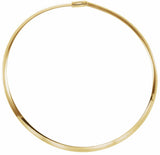 14K Yellow/White Gold 6 mm Reversible Omega 18" Chain
