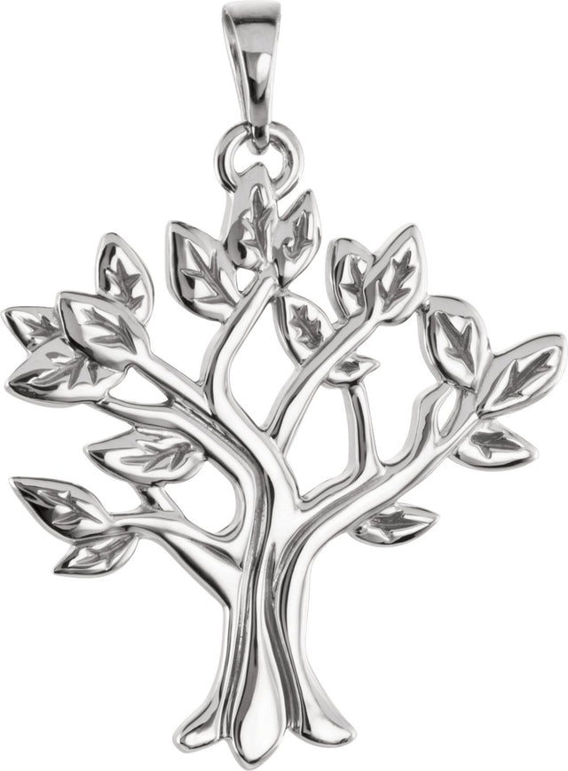 14K White My Tree™ Family Pendant 