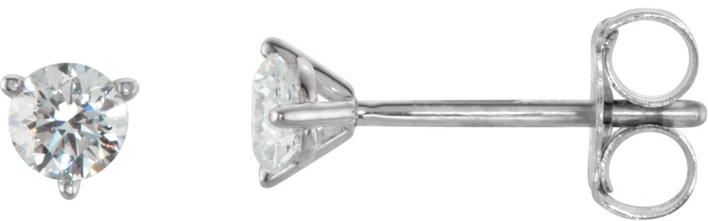 14K White Gold 1/4 CTW Natural Diamond Stud Earrings