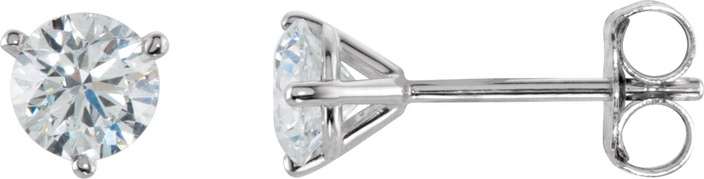 14K White Gold 3/4 CTW Natural Diamond Stud Earrings