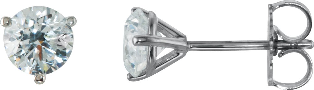14K White Gold 1 CTW Natural Diamond Stud Earrings