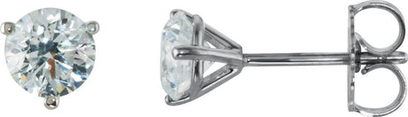14K White Gold 1 CTW Natural Diamond Stud Earrings