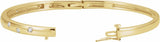14K Yellow Gold 1/2 CTW Lab-Grown Diamond Bangle 6 3/4" Bracelet