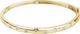 14K Yellow 1/2 CTW Diamond Bangle 6 3/4" Bracelet