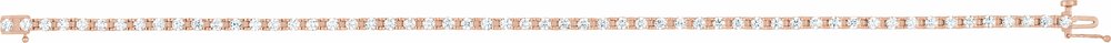 14K Rose 2 1/4 CTW Lab-Grown Diamond Line 7 1/4" Bracelet