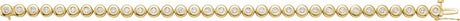 14K Yellow Gold 2 CTW Natural Diamond Bezel-Set Line 7" Bracelet