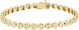 14K Yellow Gold 2 CTW Natural Diamond Bezel-Set Line 7" Bracelet