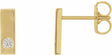 14K Yellow Gold .06 CTW Natural Diamond Bar Earrings