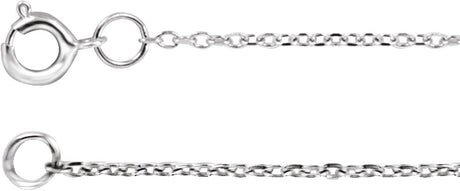 Rhodium-Plated Sterling Silver 1 mm Adjustable Diamond-Cut Cable 6 1/2-7 1/2" Chain