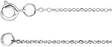 10K White Gold 1 mm Adjustable Diamond-Cut Cable 16-18" Chain 