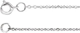 10K White Gold 1 mm Adjustable Diamond-Cut Cable 16-18" Chain 