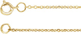 14K Yellow Gold 1 mm Adjustable Diamond-Cut Cable 16-18" Chain 
