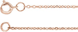 14K Rose Gold 1 mm Adjustable Diamond-Cut Cable 16-18" Chain 
