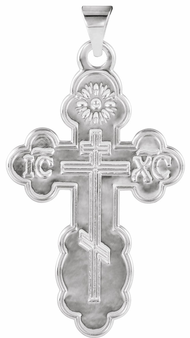 Sterling Silver St. Olga Orthodox Cross Pendant