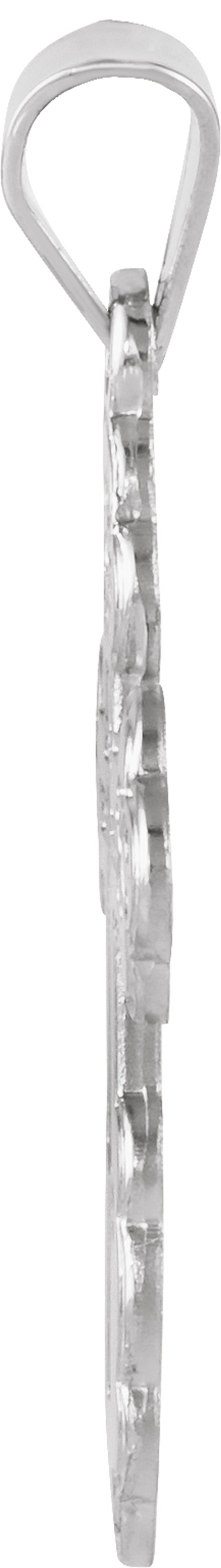 Sterling Silver St. Olga Orthodox Cross Pendant