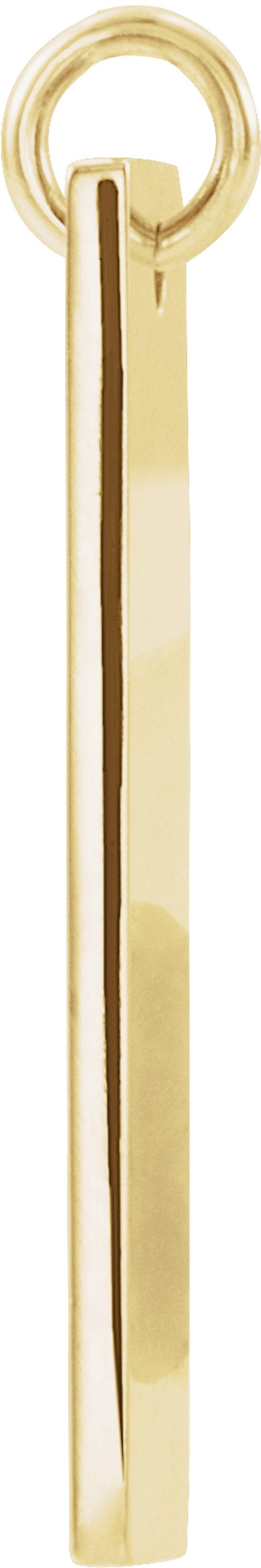 14K Yellow .03 CTW Natural Diamond Bar Cross Pendant