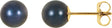 14K Yellow Gold 6 mm Cultured Black Akoya Pearl Earrings