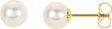 14K Yellow Gold Panache® Cultured White Freshwater Pearl Stud Earrings