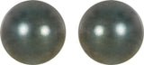 14K Palladium White 8 mm Cultured Gray Tahitian Pearl Earrings