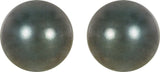 14K Palladium White Gold 8 mm Cultured Gray Tahitian Pearl Earrings