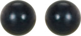 14K White  8 mm Cultured Black Akoya Pearl Earrings