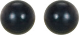14K White Gold  8 mm Cultured Black Akoya Pearl Earrings