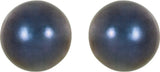14K Yellow Gold 6 mm Cultured Black Akoya Pearl Earrings