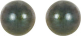 14K Yellow 4 mm Cultured Black Akoya Pearl Earrings