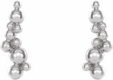 Sterling Silver Beaded Ear Climbers