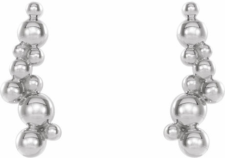 Sterling Silver Beaded Ear Climbers