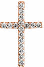 14K Rose Gold .06 CTW Lab-Grown Diamond Petite Cross Pendant