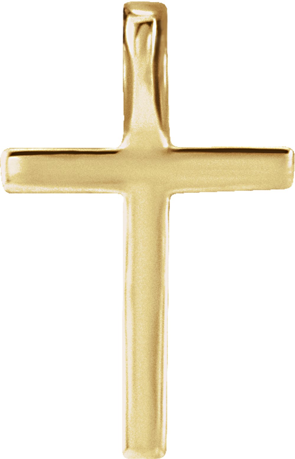 14K Yellow .06 CTW Lab-Grown Diamond Petite Cross Pendant