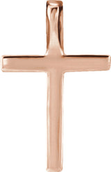 14K Rose Gold .06 CTW Lab-Grown Diamond Petite Cross Pendant