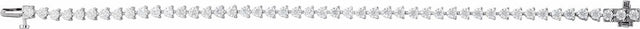 14K White Gold 4 3/4 CTW Lab-Grown Diamond Line 7 1/4" Bracelet
