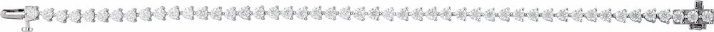 14K White 4 3/4 CTW Lab-Grown Diamond Line 7 1/4" Bracelet