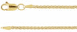 14K Yellow Gold 1.8 mm Wheat 24" Chain