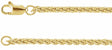 14K Yellow Gold 2.4 mm Wheat 20" Chain