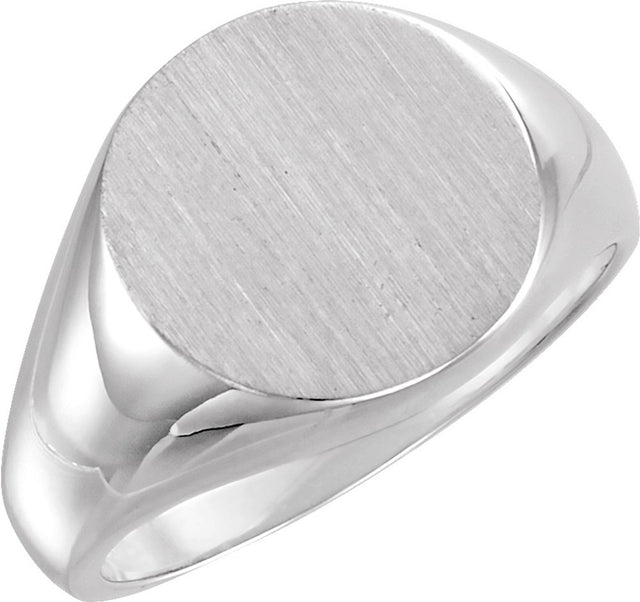 Sterling Silver Round Signet Ring