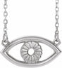 Sterling Silver Evil Eye 18" Necklace   