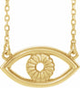 14K Yellow Evil Eye 18" Necklace   