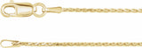14K Yellow Gold 1.05 mm Diamond-Cut Wheat 18" Chain
