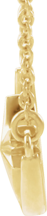 14K Yellow Crescent Moon & Star 16-18" Necklace