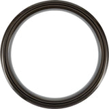 Black PVD Cobalt 8 mm Casted Wood Inlay Comfort-Fit Band