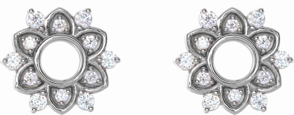 14K White 1/3 CTW Natural Diamond Earrings
